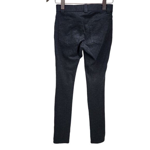Theory Womens Slim Fit Skinny Pants Size P Black Rayon Blend Gray - Picture 2 of 7
